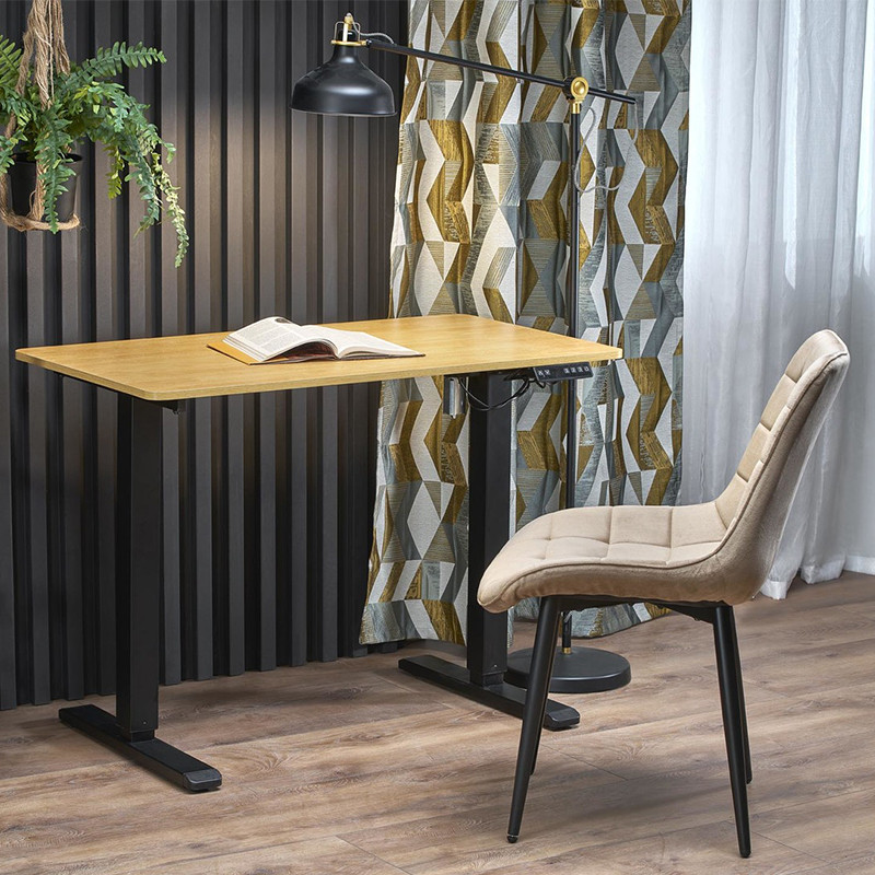 Birou electric inaltime reglabila, 73-118 cm, latime 105 cm, cadru otel, blat pal melaminat - imagine 8